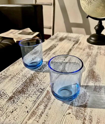 Vista 3 de KLIFA - WASCO- Juego de 6 vasos acrílicos de 13 onzas, sin BPA, vasos de plástico, aptos para lavavajillas, color azul
