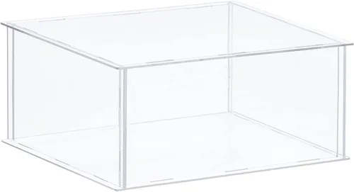 Vista 24 de MECCANIXITY Caja plástica de acrílico de la vitrina clara monta el escaparate a prueba de polvo 6.3x4.3x6.1 pulgadas para artículos coleccionables