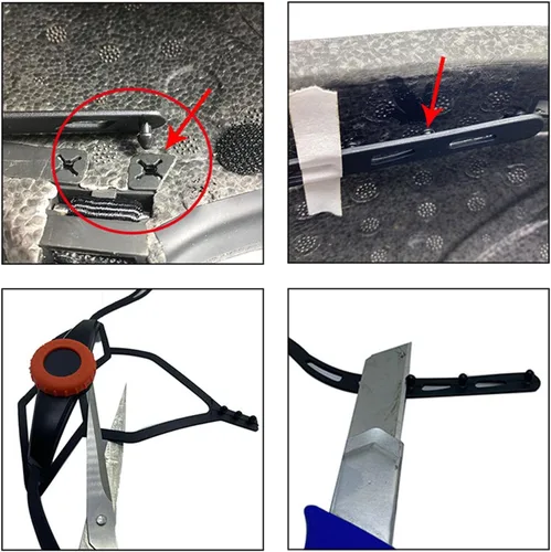 Vista 4 de Amagogo Sistema de retención de ajuste de casco, correa ajustable para casco, accesorios resistentes al desgaste, hebilla de bloqueo de cabeza