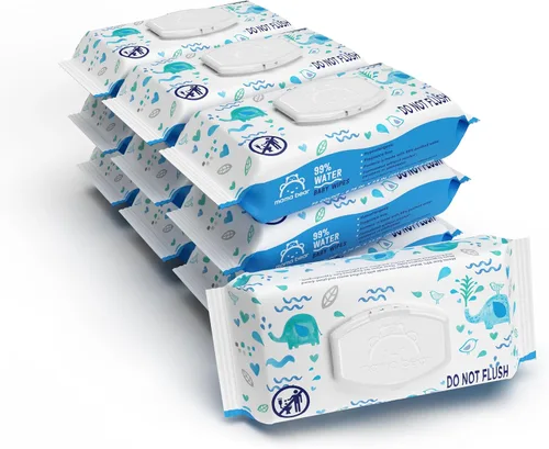 Vista 6 de Marca Amazon - Mama Bear Toallitas húmedas para bebé con 99% de agua, hipoalergénicas, sin fragancia, palet completo, 51840