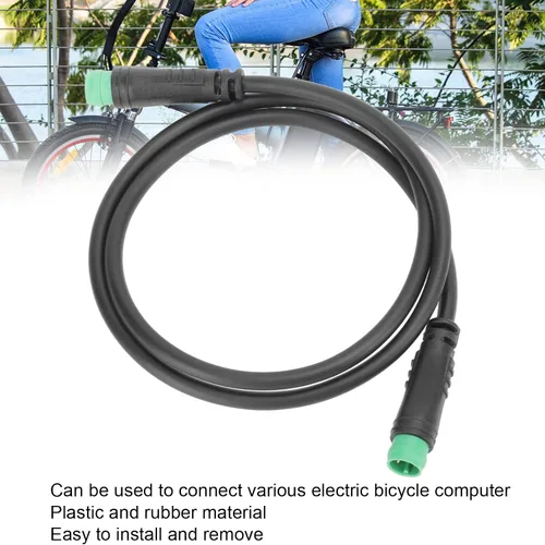 Vista 7 de Alomejor Cable de extensión de exhibición de bicicleta eléctrica impermeable para computadora de bicicleta eléctrica 5Pin Cable de extensión