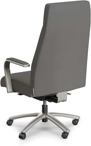 Vista 5 de NBF Silla de oficina giratoria ergonómica con respaldo alto y asiento tapizado Gris