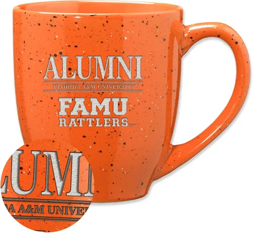 Vista 102 de Rico Industries NCAA Illinois Fighting Illini Alumni - Taza de café de cerámica moteada grabada con láser de 16 onzas