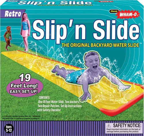 Vista 2 de Winning Moves Games USA, tobogán acuático clásico Wham-O Slip' N Slide (19 pies) para niños y adultos a partir de 5 años