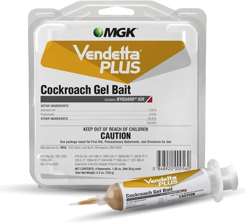 Vista 3 de Vendetta Plus Cockroach Gel Bait, 3-Pack Riddy Cockroach Traps, 3-Pack Riddy Gloves, Complete Indoor Solution for Targeted Elimination