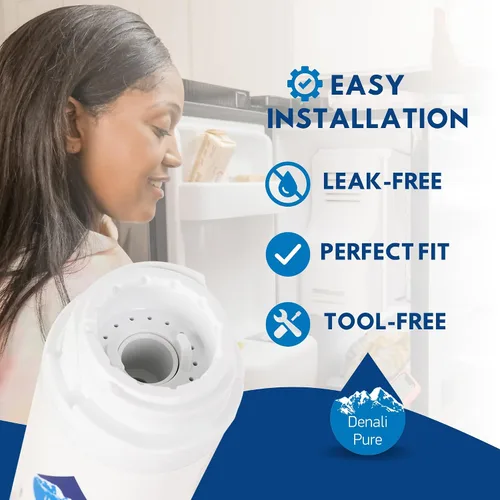 Vista 6 de Paquete de 2 filtros de agua de repuesto para refrigerador General Electric GTS18SHSVRSS – Compatible con cartucho de filtro de agua de refrigerador