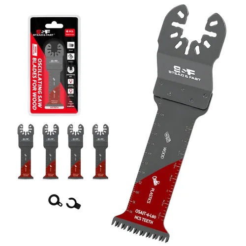 Vista 9 de S&F STEAD & FAST 6 hojas de sierra oscilantes, dientes japoneses, cuchillas oscilantes de borde curvado para madera, plástico, cuchillas universales