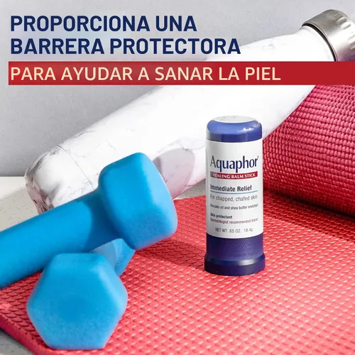 Vista 4 de Aquaphor - Bálsamo curativo en barra, protector de piel, 0.65 onzas Body Balm Protectant with Avocado Oil and Shea Butter for Chapped or Chafed