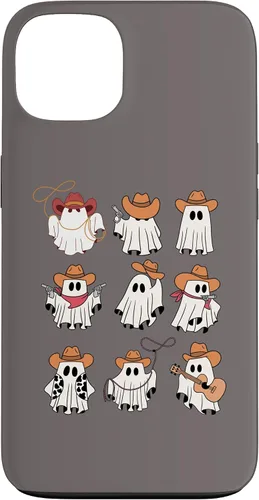 Vista 7 de Carcasa divertida para iPhone 13 Pro Max Boo Haw Western Cowboy Ghost Cowgirl