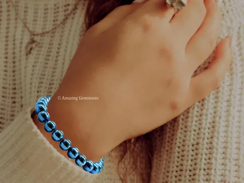 Vista 26 de Amazing Gemstone Crystal Bracelet for Women Men's Gifts - Protection Healing Crystal Bracelet - 8mm Gemstone Beaded Stretchable Bracelet Pulseras