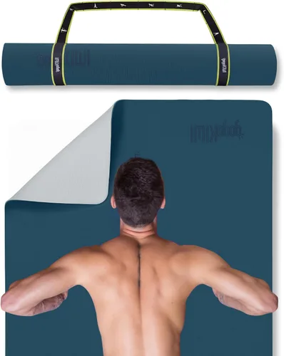 Vista 14 de Gogokiwi Tapete de yoga extra ancho para hombres y mujeres (72"L x 36"A) Tapete de fitness y ejercicio antideslizante con marcas de alineación
