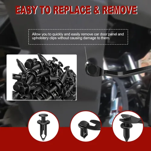 Vista 4 de moveland 60PCS 0.315 in ATV Fender Push Clips para Honda y más