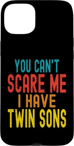 Vista 9 de Vintage You Can't Scare Me I Have Twin Sons Parent Parenting Case for iPhone 16