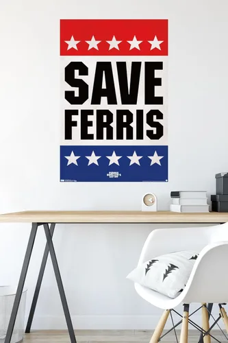Vista 4 de Trends International FERRIS BUELLER - Póster de pared Save, 22.375 x 34 pulgadas, versión premium sin marco