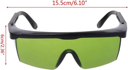 Vista 4 de Gafas de protección Gafas de seguridad láser Gafas de ojo azul verde gafas protectoras, negro+amarillo