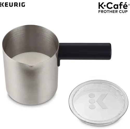 Vista 3 de Keurig Funciona con leche no láctea, espuma caliente y fría, solo cafeteras compatibles K-Café, 34 onzas, espumador de carbón