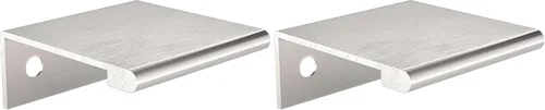 Vista 51 de Richelieu Hardware BP98982510 Lincoln Collection 1 pulgada (25 mm) de centro a centro Manija de tirador de borde de gabinete y cajón de aluminio
