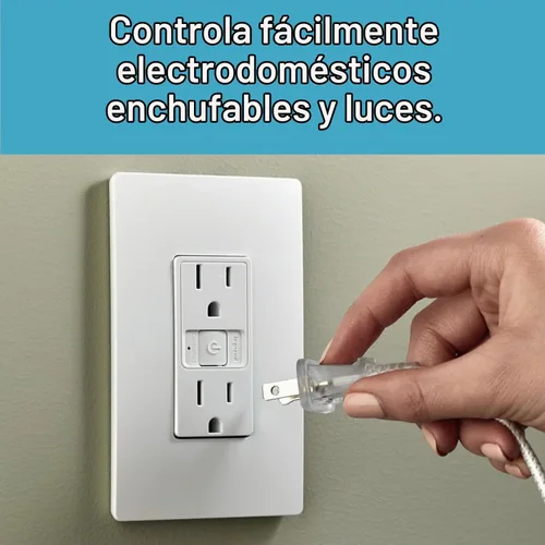 Vista 6 de Legrand Radiant Wi-Fi Matter 15 Amp Smart Outlet, color blanco, 1 paquete