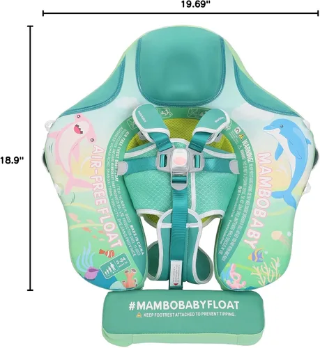 Vista 9 de Mambobaby - Flotador de natación para bebé, no inflable, con UPF 50+, tamaño mejorado y sólido, flotador de piscina, suave, impermeable, agradable