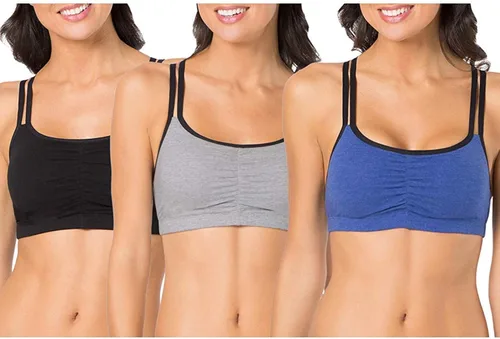 Vista 3 de Fruit of the Loom 2-Pack, front-close espalda cruzada Sport Bras