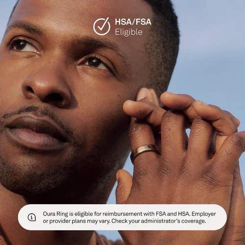Vista 18 de Oura Ring 5 Smart Wearable - Negro - Talla 6 - Rastreador de fitness