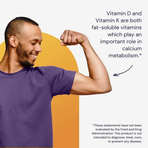 Vista 6 de Healthy Origins Vitamina D3 y K2 – Vitamina D3, 50 mcg – Vitamina K2, 200 mcg – Suplementos de vitamina D y vitamina K fácilmente absorbibles