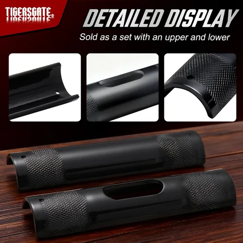 Vista 7 de Adaptador elevador de manillar negro, calza de manillar que cambia el diámetro de montaje de 1 a 1.25 pulgadas para modelos Harley