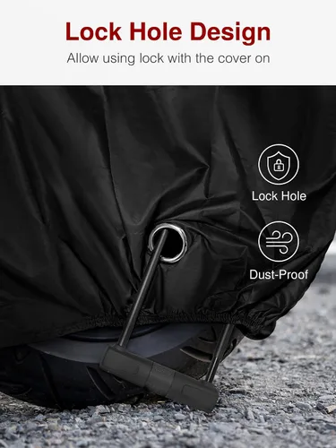 Vista 6 de Puroma Funda para Motocicleta de Servicio Pesado, Funda para Scooter Impermeable para Exteriores, Protección Universal de Calidad para Todas