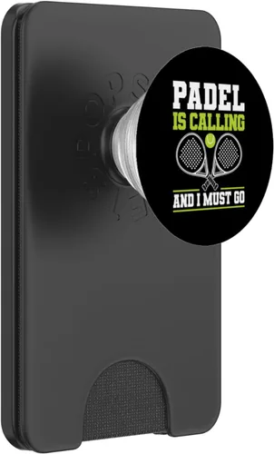 Vista 8 de Padel is Calling y I Must Go Paleta de pádel PopSockets Adhesivo PopGrip