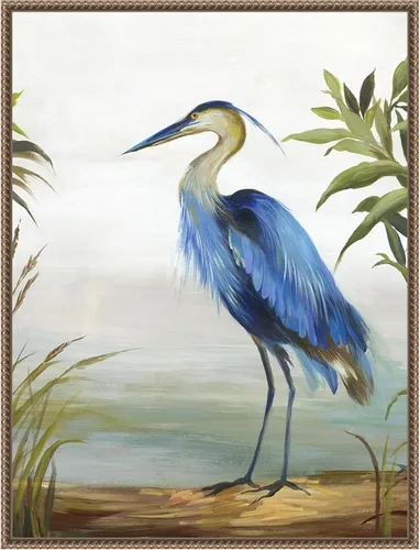 Vista 15 de Amanti Art Lienzo enmarcado para pared, 24 x 18 pulgadas, garza azul de Aimee Wilson, lienzo enmarcado para pared, obras de arte de animales