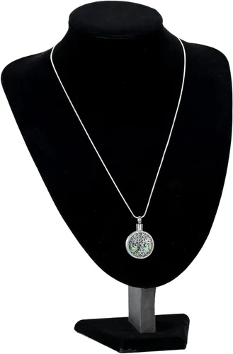 Vista 8 de Hearbeingt Collares de urna de lágrima para cenizas, medallón conmemorativo de cenizas del árbol de la vida, joyería de cremación, colgante