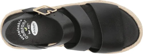 Vista 5 de Dr. Scholl's Shoes Sandalia de cuña Once Twice Alpargata para mujer, Metálico