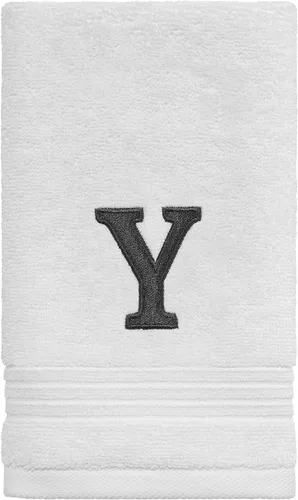Vista 25 de Avanti Linens - Toalla de dedos, algodón suave y absorbente, decoración de baño bordada (colección de monogramas, inicial G)