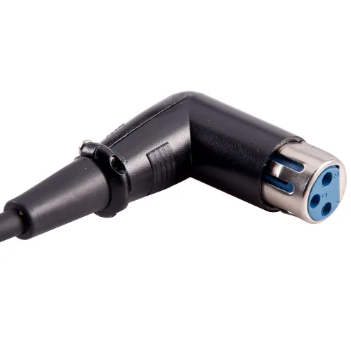 Vista 3 de Seismic Audio SARAX1 Nuevo cable de conexión XLR a XLR en ángulo recto de 1 pie