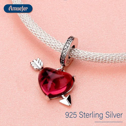 Vista 105 de Amufer S925 Charms for Women, compatible with Pandora Bracelets and Necklaces, Jewelry Gift