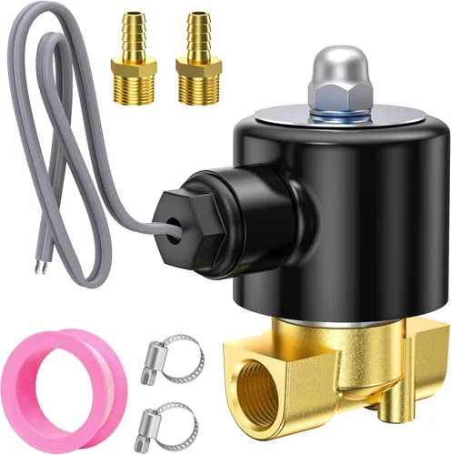 Vista 8 de TAILONZ PNEUMATIC Válvula electromagnética eléctrica de latón de 1 pulgada NPT DC12V 2W-250-25 agua normalmente cerrada, aire, diesel