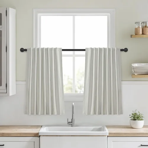 Vista 81 de Cortinas opacas de 54 pulgadas de largo para dormitorio, sala de estar, cortinas beige con aislamiento térmico, oscurecimiento de la habitación