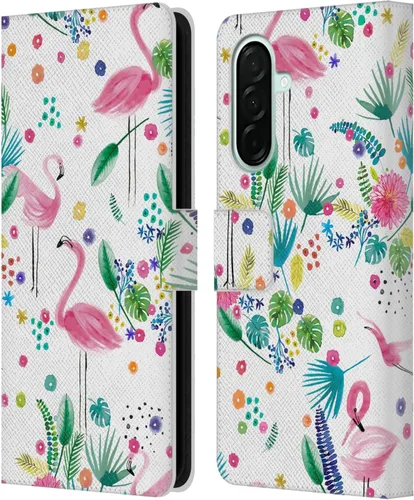 Vista 78 de Head Case Designs Officially Licensed Ninola Brushstrokes Black Summer Patterns Leather Wallet Case Compatible with Samsung Galaxy A07 4G