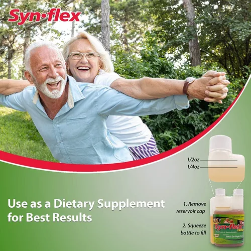 Vista 4 de Synflex Suplemento líquido de glucosamina y condroitina de 1500 mg - HSA/FSA, fórmula de apoyo articular de alta concentración y absorción rápida