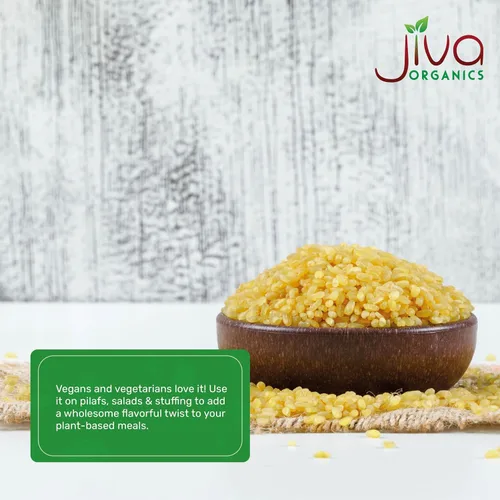 Vista 5 de Trigo Bulgur orgánico grueso #3 de 2 libras, sin OMG, cultivado en Estados Unidos, bayas de trigo 100% naturales, bolsa resellable por Jiva Organics