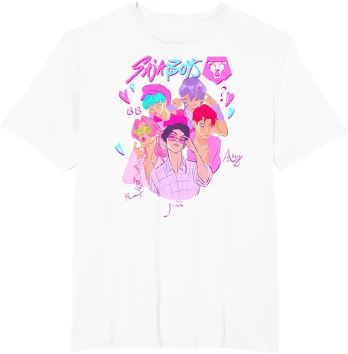 Vista 6 de Kpop Demon Hunters Camiseta Saja Boys Heartthrob con licencia
