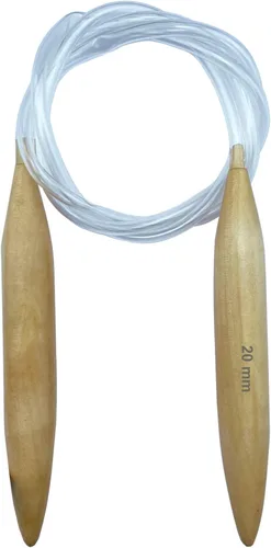 Vista 8 de Mdoker Agujas de tejer circulares de madera de 47 pulgadas de largo, aguja de tejer cicular jumbo para bufanda de lana voluminosa para tejer de lana
