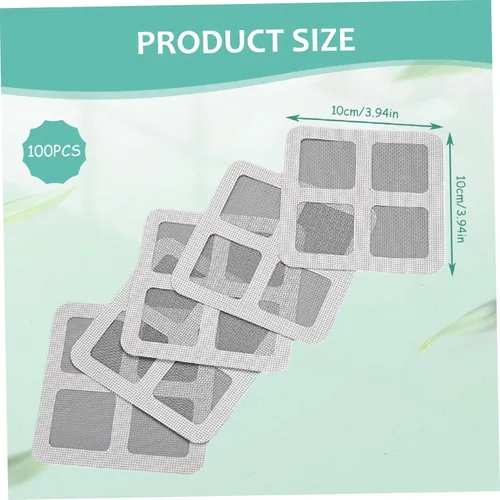 Vista 6 de 100PCS Disposable Drain Hair Catcher, 4x4 inch Fine Mesh Self-Adhesive Shower Filter Cover for Bathroom, Laundry, Kitchen & Sink