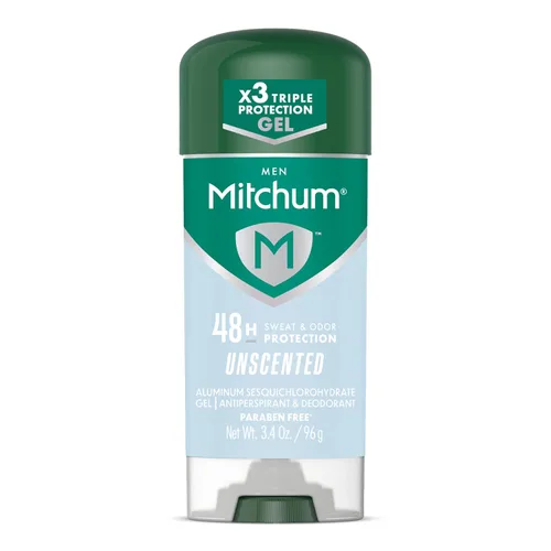 Vista 10 de Mitchum Desodorante antitranspirante en barra para hombres, gel de defensa triple contra olores, 48 horas de protección, probado por dermatólogos