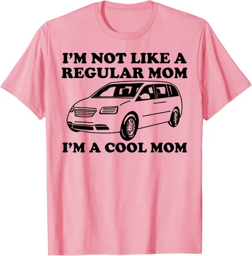 Vista 40 de Camiseta divertida de mamá con texto en inglés "I'm Not Like A Regular Mom I'm A Cool Mom", Blanco, S