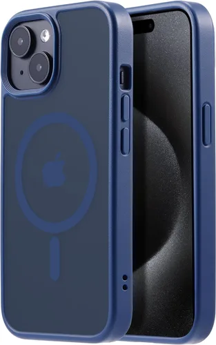 Vista 74 de Tigowos Funda magnética para iPhone 15, resistente a las caídas, sensación de piel mate, a prueba de golpes, ajuste delgado para iPhone 15, negro