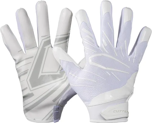 Vista 16 de Guantes de fútbol Cutters - Guantes de receptor de fútbol para el día del partido con agarre de silicona de alta adherencia, soporte y protección