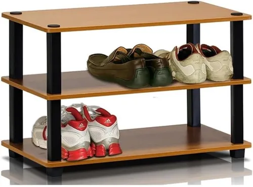 Vista 21 de Furinno Turn-N-Tube - Zapatero estrecho de 3 niveles, zapatero con organizador curvado independiente, 11.7 x 23.6 x 21.9 pulgadas, para entrada