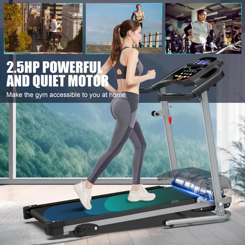 Vista 7 de FYC Compact Folding Treadmill for Home - 2.5HP Quiet Brushless Motor, 3-Level Incline, 7.5 MPH, Shock Absorption, Space-Saving Design for Running