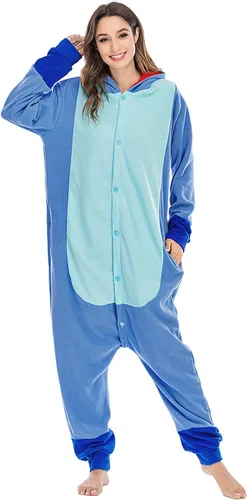 Vista 6 de Etoson Stitch Onesie Cosplay Disfraz de Halloween Unisex Animal Pijama
